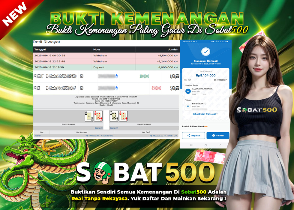 BUKTI JACKPOT SLOT JAPANESE SPEED BACCARAT TERPERCAYA DI INDONESIA TGL 19-09-2025