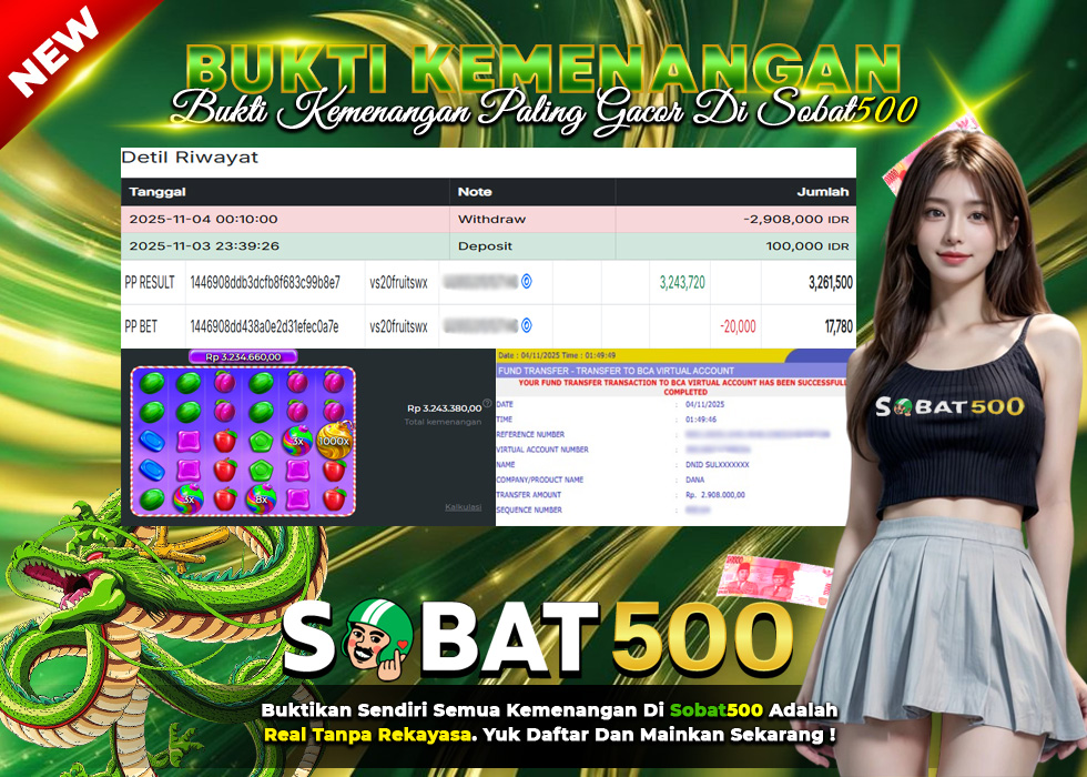 BUKTI JACKPOT SLOT SWEET BONANZA 1000 TERPERCAYA DI INDONESIA TGL 04-11-2025