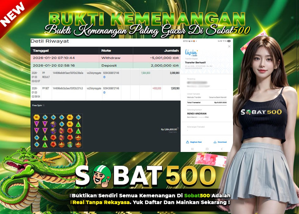 BUKTI JACKPOT SLOT GATES OF OLYMPUS SUPER SCATTER TERPERCAYA DI INDONESIA TGL 20-01-2026