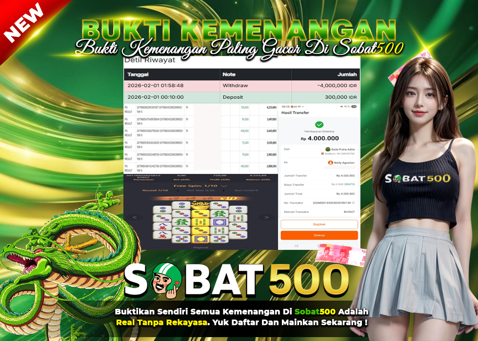 BUKTI JACKPOT SLOT MAHJONG WAYS TERPERCAYA DI INDONESIA TGL 01-02-2026