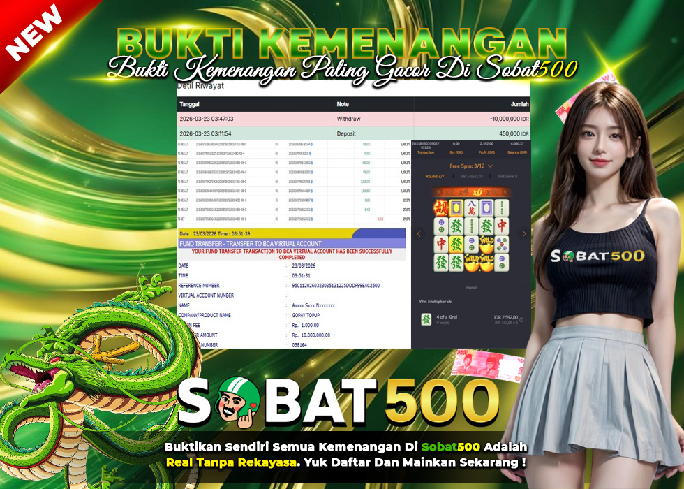 BUKTI JACKPOT SLOT MAHJONG WAYS 3 TERPERCAYA DI INDONESIA TGL 23-03-2026