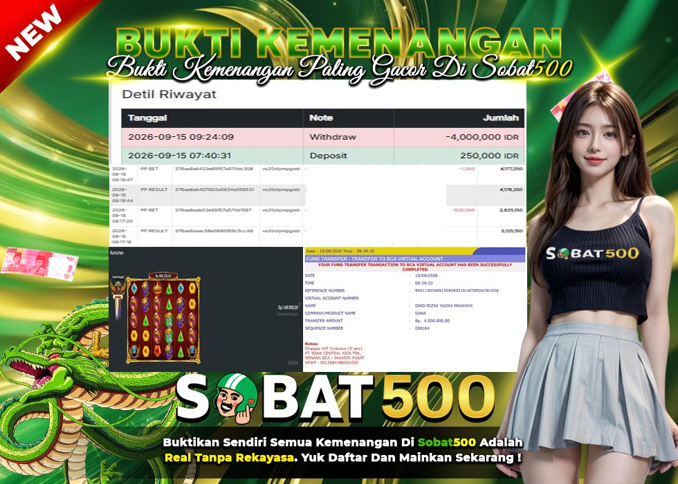 BUKTI JACKPOT SLOT GATES OF OLYMPUS SUPER SCATTER DI INDONESIA TGL 15-09-2026