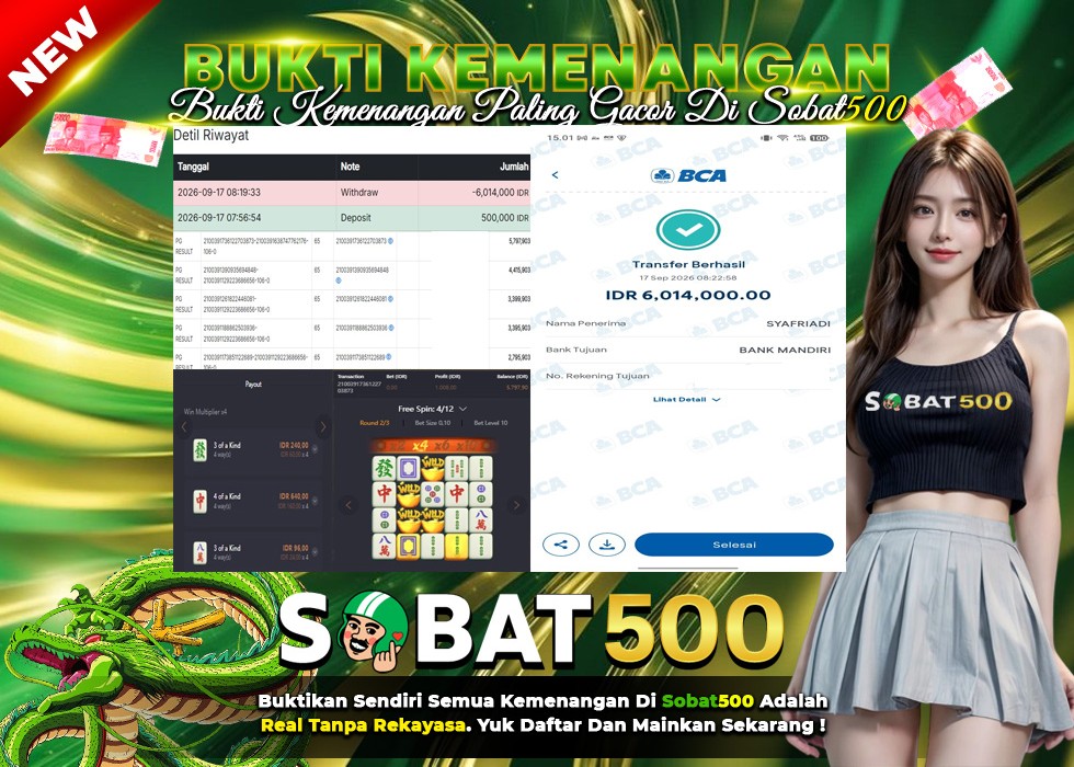 BUKTI JACKPOT SLOT MAHJONG WAYS 2 DI INDONESIA TGL 17-09-2026