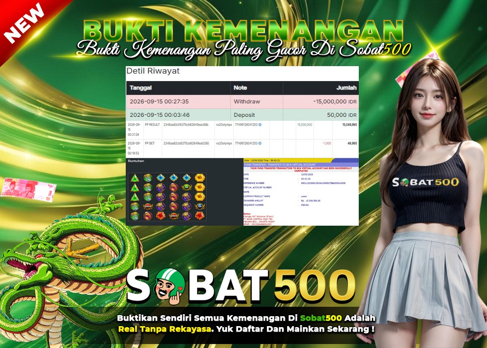 BUKTI JACKPOT SLOT GATES OF OLYMPUS 1000 DI INDONESIA TGL 15-09-2026