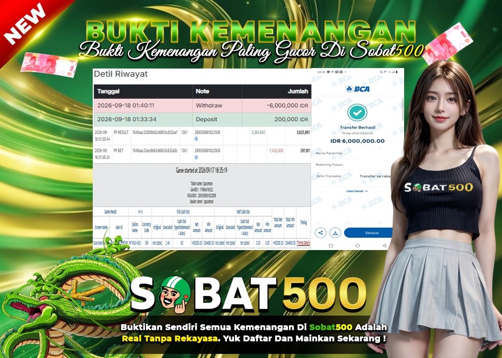 BUKTI JACKPOT SPACEMAN DI INDONESIA TGL 18-09-2026