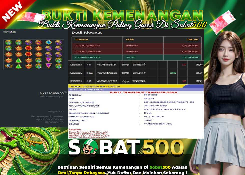 BUKTI JACKPOT SLOT GATES OF OLYMPUS 1000  DI INDONESIA TGL 9-09-2026
