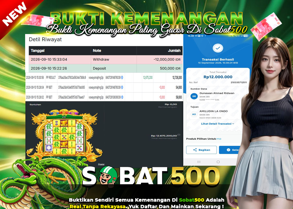 BUKTI JACKPOT SLOT MAHJONG WINS TRIPLE POT DI INDONESIA TGL 10-09-2026